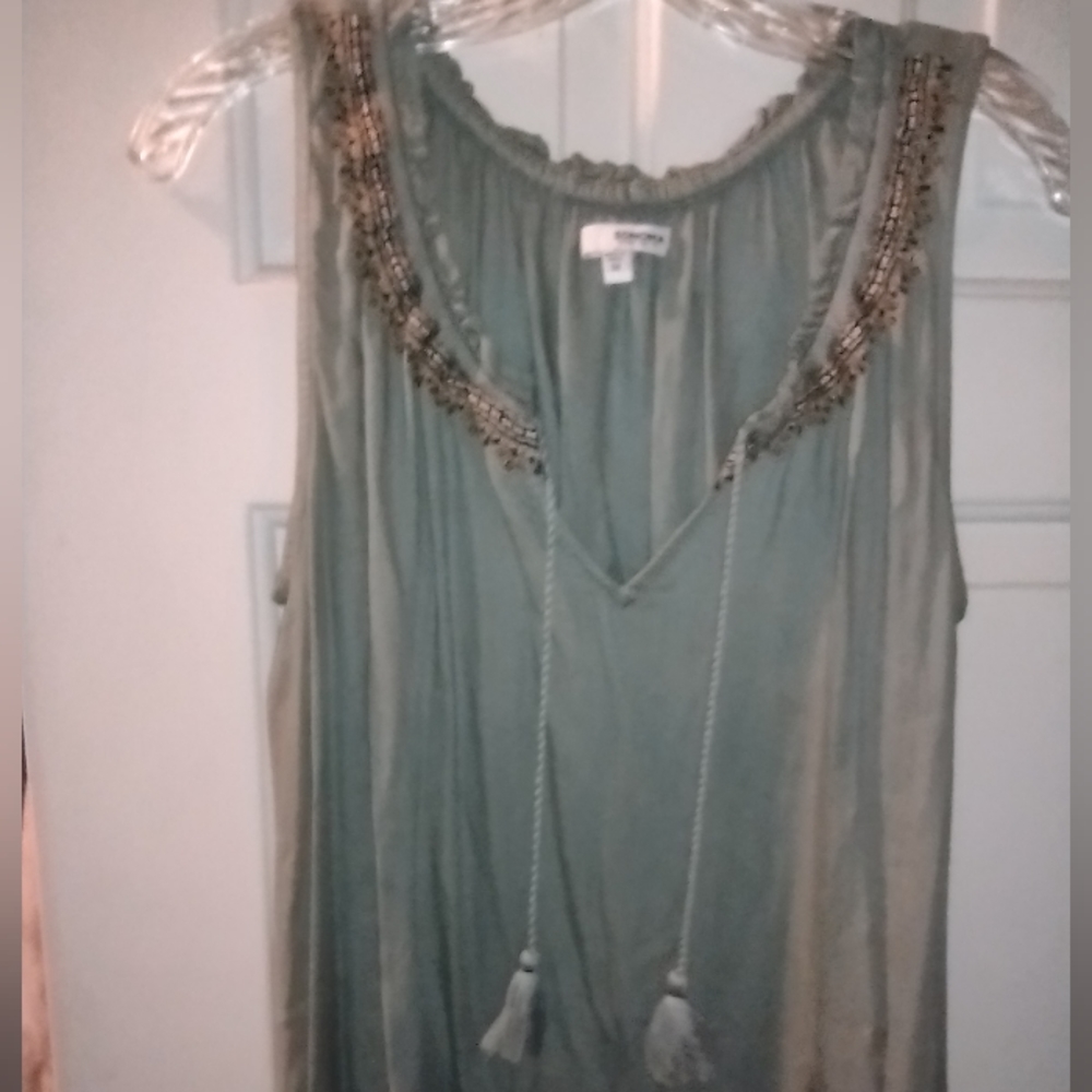 Sonoma Sleeveless Shift, Gradient Sage, Small, EUC